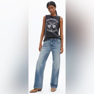 The Kooples Womens Light Blue Wide Leg Denim Jeans NWT Size 30